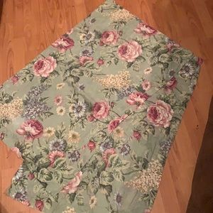 Vintage pillowcase set huge 41”x26” mint green burgundy